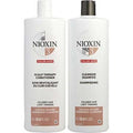 Nioxin By Nioxin System 3 Scalp Therapy Conditioner And Cleanser Shampoo For Colored Hair With Light Thinning Liter Duo For Anyone