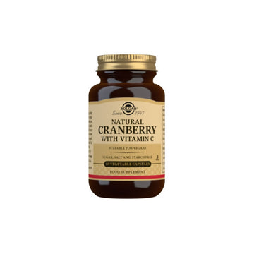 "Natural Cranberry with Vitamin C Vegetable Capsules - Pack of 60"