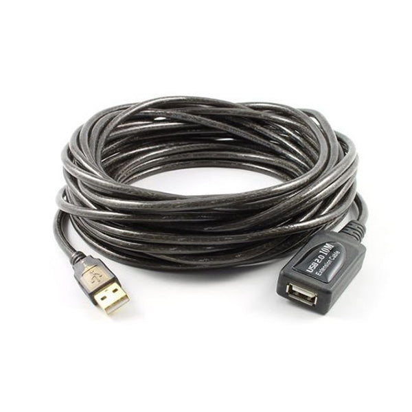 20M Usb Am Af Active Extension Cable Black