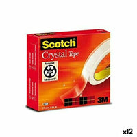 Nastro Adesivo Scotch Crystal Trasparente 19 mm x 66 m (12 Unità)