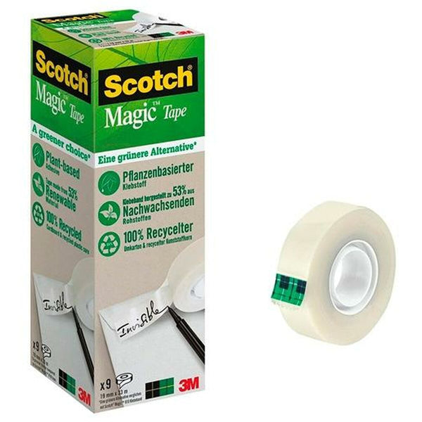 Adhesive Tape Set Scotch Magic Transparent 9 Pieces 19 mm x 33 m (4 Units)