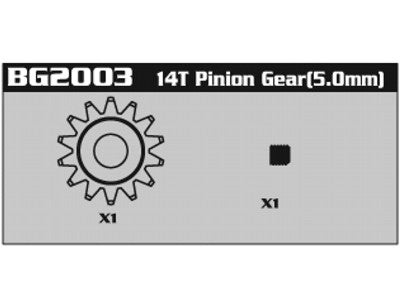 BG2003 14T Pinion (Ritzel) Gear (Ritzel)