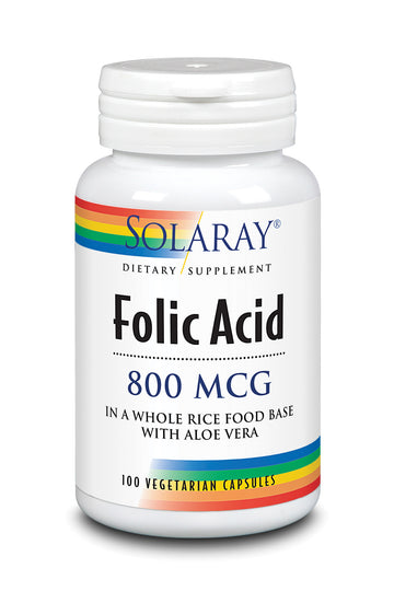 "Solaray Acido Folico 800 Mg 100 Vcaps"