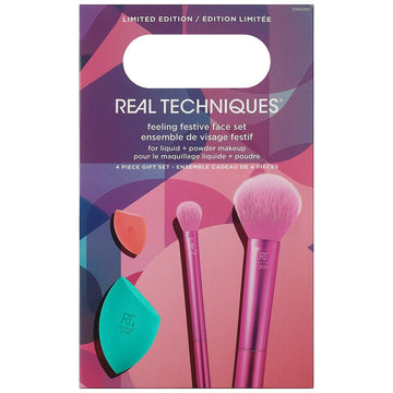 Kit de broche de maquillage Real Techniques Feeling Festive Face 4 Pièces