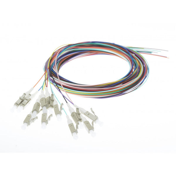 Fibre Pigtail Lc Om4 Multimode 2m - 12 Pack Rainbow