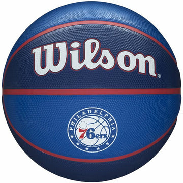 Ballon de basket Wilson NBA Tribute Philadelphia Bleu Taille unique