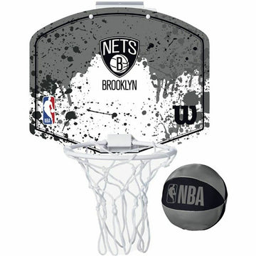 Koš za košarko Wilson Brooklyn Nets Mini Siva