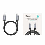 Cable USB C Aukey CB-CD5 Black Black/Grey 1 m