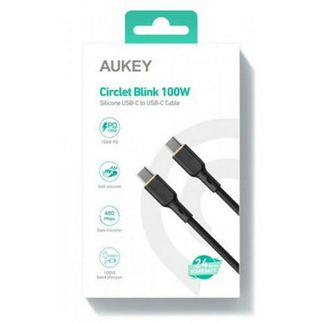 USB-C Cable Aukey CB-SCC102 Black 1,8 m