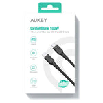 USB-C Cable Aukey CB-KCC102 Black 1,8 m