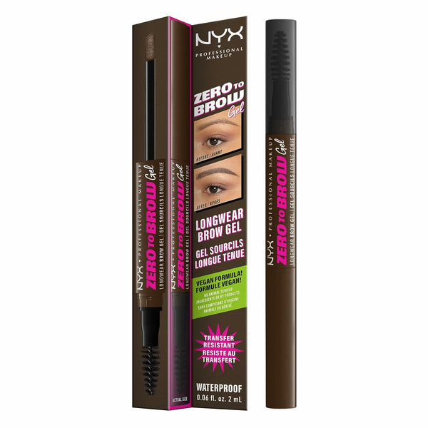 Gel Volumisant pour les Sourcils NYX Zero To Brow Nº 07 Espresso 2 ml