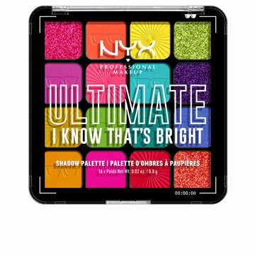 Palette d'ombres à paupières NYX Ultimate #I know that's bright 16 x 0,83 g