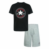 Completo Sportivo per Bambini Converse Core Tee Nero/Grigio