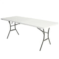 Folding Table Lifetime White 185 x 74 x 76 cm Steel Plastic