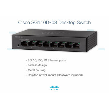 Switch CISCO SG110D-08-EU 16 Gbps