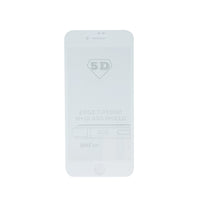 Tempered glass 5D for iPhone 7 Plus / 8 Plus white frame