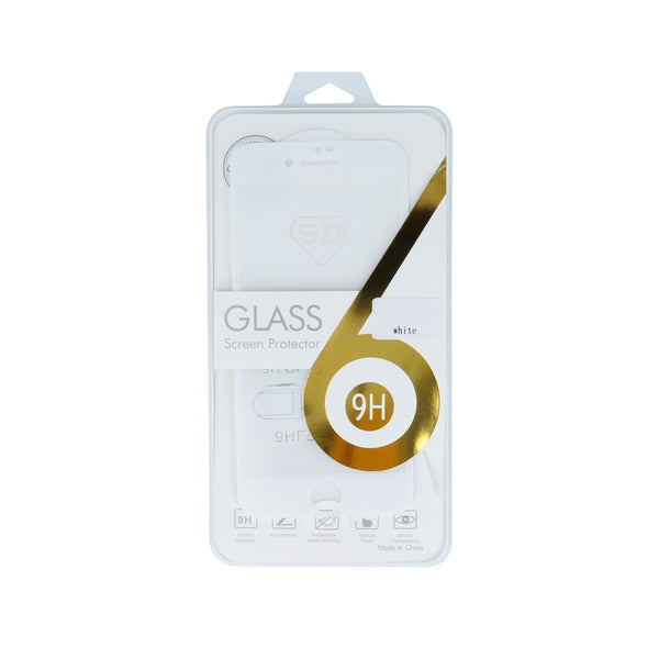 Tempered glass 5D for iPhone 7 / 8 white frame