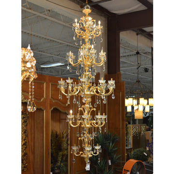 Alonzo Brushed Gold Chandelier