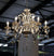 Hollywood Brush 9 light Silver Chandelier