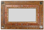 Peruvian Painted Glass Serpentine Mirror