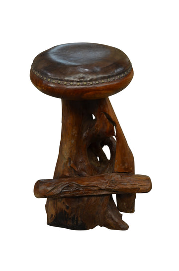 Old Growth Teak Root Bar Stool