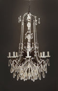 Classic Crystal and Iron Chandelier