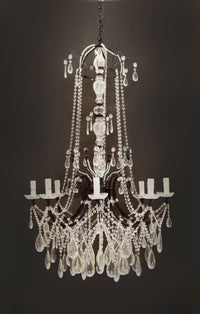 Classic Crystal and Iron Chandelier