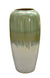 Avocado Green And White Medium Vase