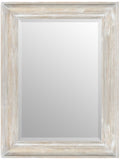 Misty Woods Mirror 24x36 Distressed White Wash