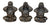 Hear See And Speak No Evil Monk Set Of 3 Black Earthy Finish