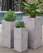 Tiempo Purple Brown Planters Set of 3