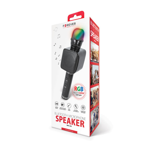 Forever Bluetooth microphone with speaker BMS-400 black