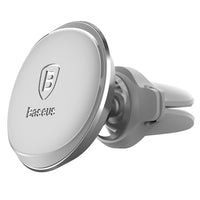 Baseus car holder magnetic with cable clip silver air vent