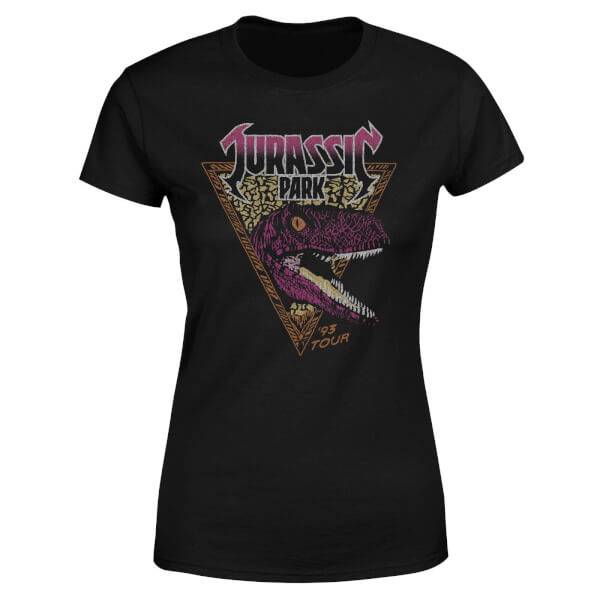 Jurassic Park Raptor Women's T-shirt Black Clothing Style 100% Cotton Range 10%