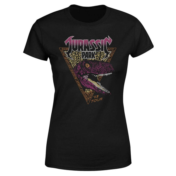 Jurassic Park Raptor Women's T-shirt Black Clothing Style 100% Cotton Range 10%