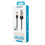 Forever Modern cable USB - Lightning 1,0 m 2A black