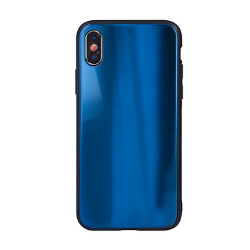 Aurora Glass case for iPhone X / XS dark blue