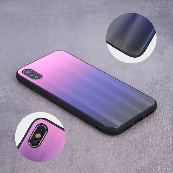 Aurora Glass case for Samsung Galaxy A50 / A30s / A50s pink-black
