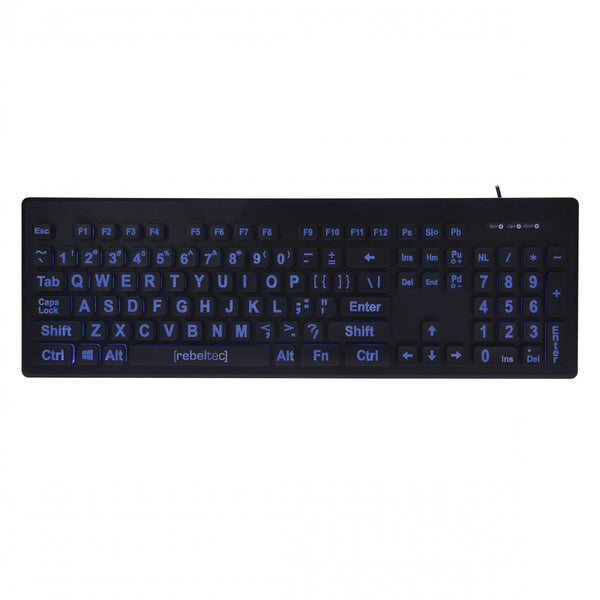 Rebeltec wired keyboard large font BIGFONT