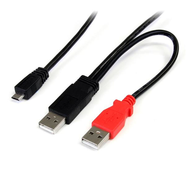 USB A to USB B Cable Startech USB2HAUBY3           Black