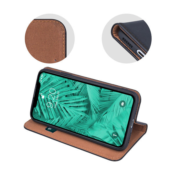 Genuine Leather Smart Pro case for Xiaomi Redmi Note 10 Pro / 10 Pro Max black