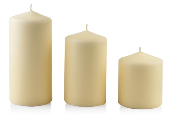 Swieca CLASSIC CANDLES Walec maly 8xh10cm kremowa