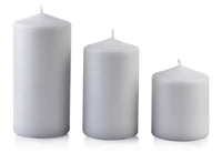 Swieca CLASSIC CANDLES Walec maly 8xh10cm szara