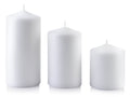 Swieca CLASSIC CANDLES Walec sredni 8xh14cm biala