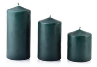 Swieca CLASSIC CANDLES Walec sredni 8xh14cm zielona