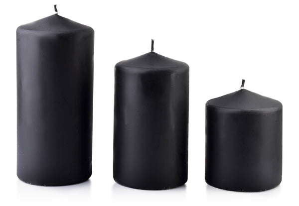 Swieca CLASSIC CANDLES Walec sredni 8xh14cm czarna