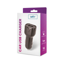 Setty car charger 1x USB 1A black