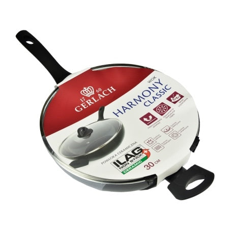 HARMONY Patelnia 30cm aluminiowa WOK poloka celaron