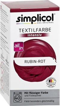 SIMPLICOL Barwnik do tkanin INTENSIV    RUBIN-CZERWONY 560g