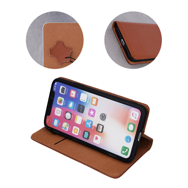 Genuine Leather Smart Pro case for iPhone 13 6,1&quot; brown